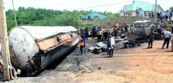 Sorrow As Woman Is Burnt To Death In Tanker Fire Tragedy In Ibadan. Photos